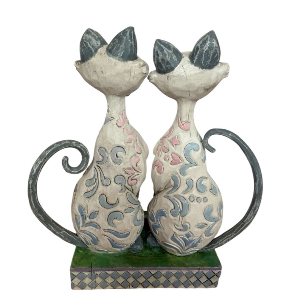 Jim Shore Disney Traditions " Lady & The Tramp" Resin Siamese Cats Si & Am - Picture 2 of 3